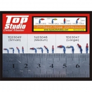 [사전 예약 ~5/29일] TD23048 1/12 1/20 1/24 탑스튜디오 Top Studio 호스 조인트 1.6mm Resin Hose Joints (Medium) 타미야 프라모델 적용