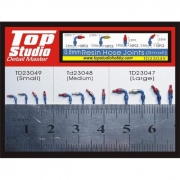 TD23049 1/12 1/20 1/24 탑스튜디오 Top Studio 호스 조인트 1.6mm Resin Hose Joints (Small) 타미야 프라모델 적용