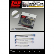 [사전 예약 ~5/29일] TD23204 1/12 1/20 1/24 탑스튜디오 Top Studio 메쉬 호스 1.5mm braided line(silver) 프라모델 적용