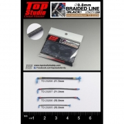 TD23206 1/12 1/20 1/24 탑스튜디오 Top Studio 메쉬 호스 0.8mm braided line(Black) 프라모델 적용