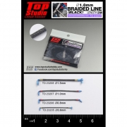 TD23207 1/12 1/20 1/24 탑스튜디오 Top Studio 메쉬 호스 1.0mm braided line(Black) 프라모델 적용