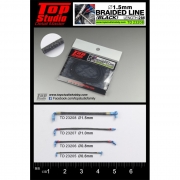 TD23208 1/12 1/20 1/24 탑스튜디오 Top Studio 메쉬 호스 1.5mm braided line(Black) 프라모델 적용
