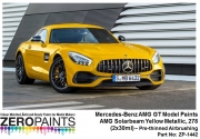 DZ092 Zero Paints 메르세데스 솔라빔 옐로우 메탈릭 Mercedes AMG GT Paints 60ml - ZP-1442 AMG Solarbeam Yellow Metallic, 278 (2x30ml)