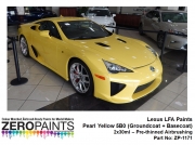 DZ121 Zero Paints 렉서스 Lexus LFA Paints Pearl Pearl Yellow 5B0 (2x30ml Groundcoat + Basecoat)