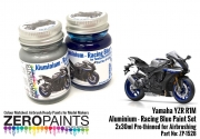 DZ127 Zero Paints 야마하 Yamaha YZR R1M - Aluminum and Racing Blue Paint Set 2x30ml