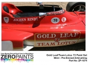 DZ148 Zero Paints 로터스 72 골드리프 Gold Leaf/Team Lotus 72 Paint Set 3x30ml