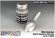 DZ248 Zero Paints White Aluminum Paint ­ 30ml ­ Zero Metal Finishes