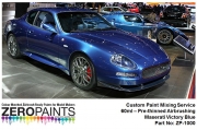 DZ278 Zero Paints Custom Paint Mixing Service 60ml - ZP-1000 Maserati Victory Blue 
