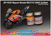 DZ519 Repsol Honda RC211V 2002 Paint Set 2x30ml ZP-1035 Zero Paints