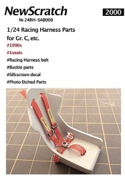 24RH-SAB008 1/24 Racing Harness Parts for Ferrari and various F1 1990s and more NewScratch
