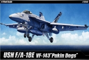 12547 1/72 F/A-18E VF-143 미해군 호넷 푸킨독스 Pukin Dogs 아카데미과학 비행기