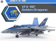 12564 1/72 F/A-18C 미해군 골든 호넷 드래곤스 VFA-192 Golden Dragons 아카데미과학 비행기