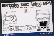 HD02-0356 1/24 Mercedes Benz Actros MP4 Detail-UP Set For Italeri 3905 （PE+Metal Logo） Hobby Design