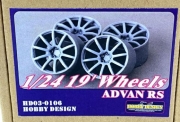HD03-0106 1/24 19’ Wheels ADVAN RS-D(Resin+Metal Parts) Hobby Design