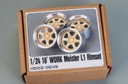 HD03-0549 1/24 18\' Work Meister L1 Rimset Wheels (Resin+Metal Wheels) Hobby Design