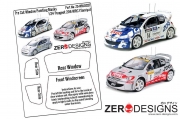 ZD-WM-0027 1/24 Peugeot 206 WRC Pre Cut Window PaintingMasks (Tamiya)