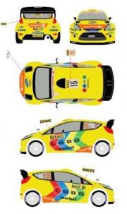 RD24/002 1/24 Ford Fiesta WRC #15 Rally Germany/Spain 2011 Racing 43 Decals