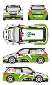 RD24/011 1/24 Skoda Fabia S2000 #5 Rally Ypres 2013 Racing 43 Decals