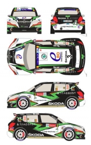 RD24/018 1/24 Skoda Fabia S2000 #3 Rally Geko Ypres 2014 Racing 43 Decals