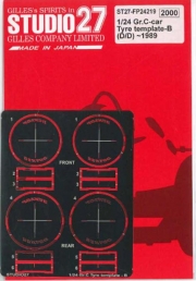 ST27-FP24219 1/24 Gr. C-car tyre template- B (~1989) (Dunlop) for 0