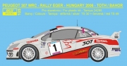 0105 Decal – Peugeot 307 WRC „Hungary“ Eger Rallye 2006 - J.Toth Reji Model 1/24.