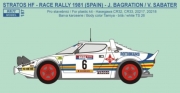 0187 Transkit – Lancia Stratos HF "Rothmans" Race Rally 1981 - Bagration Reji Model 1/24.