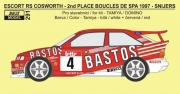 0291 Transkit – Escort RS Cosworth - Bastos rally team - Boucles de Spa 1997 Reji Model 1/24.