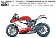 0229 Decal – Ducati 1199 Panigale - Tricolori + WDW 2012 version Reji Model 1/12.