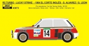 43073 1/43 Decal – Renault 5 Turbo „LUCKIES“ - Rallye El Corte Inglés 1984 Reji Model