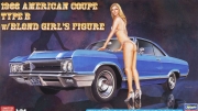 52213 1/24 1966 American Coupe Type B w/Blond Girls Figure Hasegawa