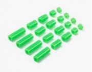 95443 1/32 Lightweight Plastic Spacer Set (5 Type) Fluorescent Green Tamiya