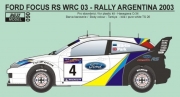90 Decal - Ford Focus WRC 03 Rally Argentina 2003 – Märtin # 4 / Duval # 5 1/24 for Hasegawa kit
