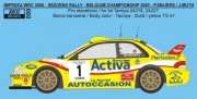 99 Transkit - Subaru Impreza WRC 00 Snijers - Belgian Rally Championship 2003 1/24 for Tamiya kit