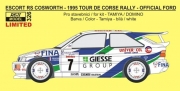 326 Decal – Escort RS Cosworth - Official Ford rally team - Tour de Corse 1995 1/24 "LIMITED" for Be