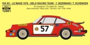 12001 Decal – Porsche 934 - 1976 LeMans #57 - GELO racing team - 1/12 for Tamiya kits