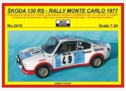 2415 Kit – Škoda 130 RS Rally Monte Carlo 1977 1/24 full resin kit with tyres,decal,P/E