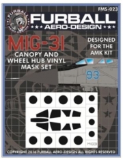 FMS-023 1/48 MIG-31 Vinyl Mask Set for the AMK kit MASK SETS