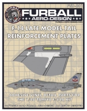 FVD48-001 1/48 F-14 VINYL Tail Reinforcement Plates for the Tamiya Kit VINYL DETAIL PARTS