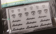 ZD023 Lamborghini logo metal sticker 1/24 / 1/43 & 1/64