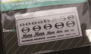 ZD038 Hino logo metal sticker 1/24 / 1/43