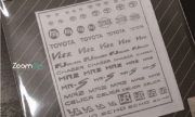 ZD045 Toyota logo metal sticker (B) 1/24 / 1/43 & 1/64