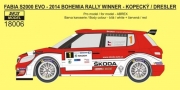 18006 Decal – Fabia S2000 EVO - Bohemia rally 2014 "Retro design" 1/18 - LIMITED