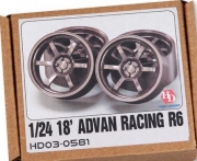 HD03-0581 1/24 18' Advan Racing R6 Wheels (Resin+Metal Wheels+Decals)
