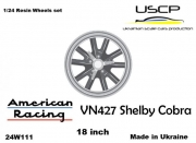 24W111 1/24. American Racing VN427 Shelby Cobra 18'' with stance tires USCP