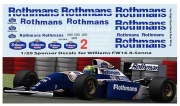 TBD70 1/20 Rothmans F1 Fujimi Williams FW16 Senna TBD70 TB Decals