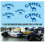 TBD73 1/20 Camel Decal For Williams FW14 FW15 TBD73 TB Decals