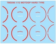 TBD200 1/12 MOTOGP HARD TYRE DECALS & ALL MOTO GP TBD200 TB Decals