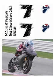 TBD340 1/12 Ducati Panigale SBK 1199R Test Carlos Checa Misano 2013 Decals TB Decal TB TB Decals