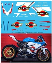 TBD423 1/12 DUCATI PANIGALE 1199 S MARTINI LIVERY DECALS TB DECAL TBD423 TB Decals