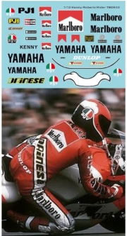 TBD532 1/12 Kenny Roberts Rider Figure Race Suit Yamaha 1983 TBD532
